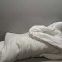 APSMILE Oversized King Luxury 100% Organic Cotton All Season Down Feather Fibers Comforter, High Fill-Power Medium Warmth Duvet Insert (120x98, Ivory White)