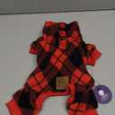 cyeollo Dog Pajamas for Small Dogs, Fleece Dog Pjs Thermal Doggie Onesie Soft Stretchy Sweaters in Cold Weather Winter Dogs Coat Pet Jammies Clothes for Puppy Female & Male, Buffalo Plaid XS (X-Small (chest Girth: 10"-12"))