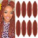 8 Packs Ginger Springy Afro Twist Hair 24 Inch Pre Fluffed Spring Twist Hair Afro Twist Hair Marley Twist Braiding Hair Twist Extensions (350#)