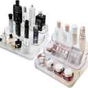 Perfume Stand Display Shelf for Women, 3 Tiered Perfume Tray Storage, Cologne Organizer for Men, Acrylic Makeup Organizer for Bathroom Kitchen Countertop