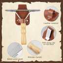 Blulu 1 Set Horse Show Comb Brush Holder Cattle Horse Race Grooming Brush Show Comb Derby Day Horses Mane and Tail Brushes with Wood Handle Livestock Supplies for Cow Pet Dog Cattlles Cows Goat Sheep
