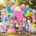 Moukeren 3 Pcs Ice Cream Drip Arch Backdrop Cover 4ft 5ft 6ft Wedding Arch Covers Spandex Backdrop Stand for Birthday Banquet Ceremony Photography Party Decoration