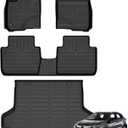 Floor Mats & Cargo Liner for Honda HR-V 2023-2026/ HR-V Hybrid 2023-2026 All Weather Automotive TPE Liners Set Anti-Slip Waterproof Floor Liners Accessories (Car Mats+Trunk Mat) Black