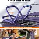 for iPhone 16 Pro MagSafe Case with Metal Camera Stand Ring Sturdy, Ultra Magnets Matte Translucent Slim Shockproof with 1 Screen 1 Camera Lens Protector for iPhone 16 Pro 6.3"(Deep Purple)