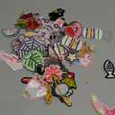 NICEVINYL Embroidered Iron-on Patches Applique: 72Pcs Random Assorted Decorative Patches Iron on/Sew on for Clothing Accessories