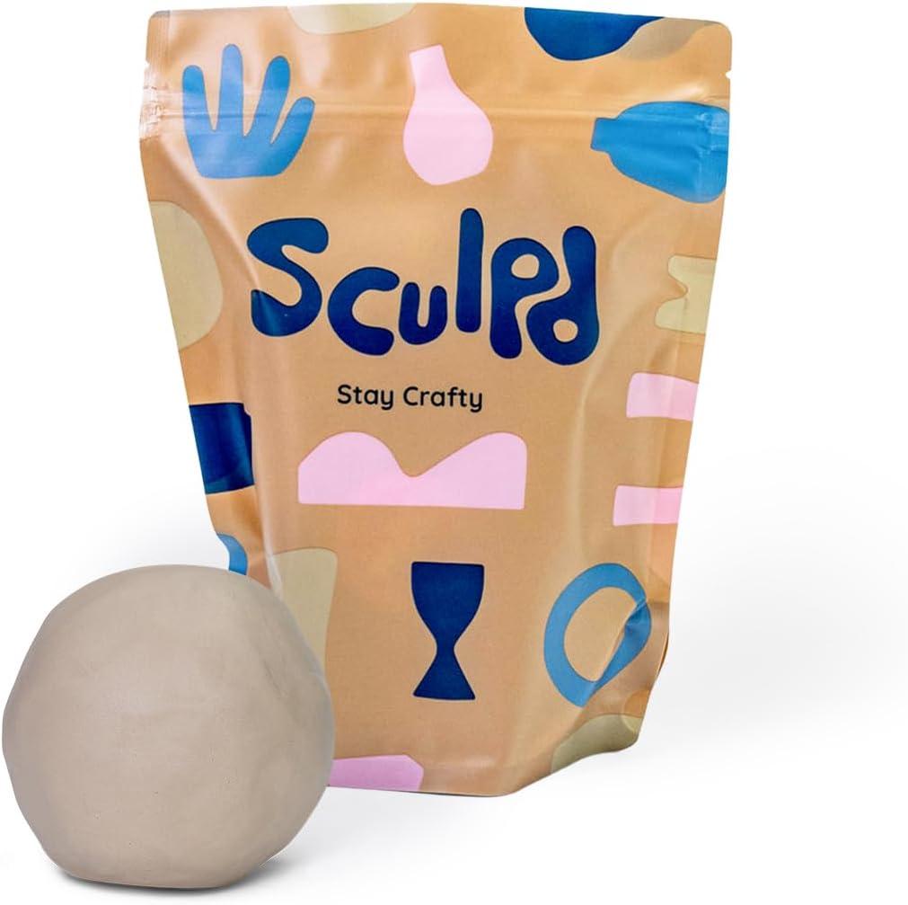 Sculpd Air Dry Clay - Premium Sculpting & Modeling Clay for Arts and Crafts - Self-Hardening Soft Clay for Adults Activities - Bulk Craft Supplies & Art Materials (2.2lbs Bulk Value Bag)