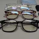 Progressive Multifocal Anti Blue Light Reading Glasses for Women and Men Fashion Eyeglasses Frame (Multicolor-c3)