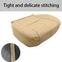 SecosAutoparts Driver and Passenger Side Bottom and Top Lean Back Replacement Leather Seat Cover and Driver Foam fit for Chevy Silverado fit for GMC Sierra Tahoe Suburban Avalanche Yukon 2007-2014 Tan