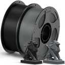 ANYCUBIC PETG Filament 1.75mm Bundle, 3D Printer Filament, Dimensional Accuracy +/- 0.02mm, Exceptional Toughness, 1KG Reusable Spool, 2KG Texture Grey + Black,2pcs
