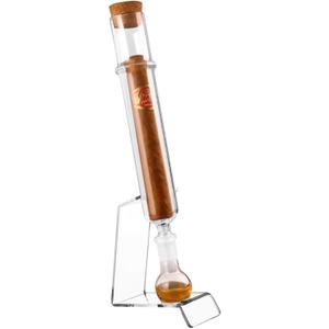 Handmade Cigar Infuser Kit for Humidity Control and Flavor Mellowing,Cigar Incense Glass Tube Set，Humidifier for Cigars Includes Glass Cigar Incense Tubes, Wood Stopper Cap and Ball Base