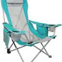 Kijaro Beach Sling Chair with Cooler Pocket - Various Fun Colors & Patterns - Perfect Beach Folding Chair and Camping Chair - Includes a Detachable Pillow