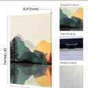 Azartslr Landscape Canvas Wall Art, Farmhouse Mountain Art Prints For Living Room, Vintage Boho Watercolor Bathroom Botancial Painting Poster, Nature Picture Kitchen Bedroom Decoration