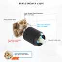 Single-Handle Shower Faucet Set Shower Kit with Valve Shower Head and Handle Set Shower Trim Kit with 6 Modes ABS Handheld Shower and Trim Kit Matte Black