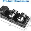 WMPHE Automatic Power Master Window Switch Compatible with Kia Sportage L4 2.0L 2.4L 2017 2018 2019, Driver Left Side 18 Pins, Replacement for 93571-D9000, 93571D9000