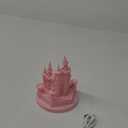 Castle Cake Topper Figurine Wedding Cake Topper Birthday Castle Night Light USB Rechargeable Princess Night Light for Wedding Birthday Party Decor(Pink)
