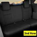 AOMSAZTO Custom Fit Seat Covers for Toyota Grand Highlander 2024 2025 2026 - (Three-Rows 7 Seats,Second Row Captain Chair) Full Set Faux Leather Black