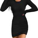 Valiamcep Womens Summer Tank Dress Crewneck Sleeveless Ribbed Knit Slim Fit Bodycon Mini Dresses, M