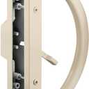 Prime-Line C 1343 Mortise Style Sliding Patio Door Handle Set - Replace Old or Damaged Door Handles Quickly and Easily Tan Diecast, Non-Keyed, Fits 3-15/16 Hole Spacing (Single Pack)