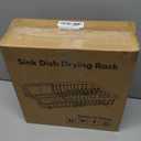 MAJALiS Small Expandable Over The Sink Dish Drying Rack Drainer In Stainless Steel Metal For Kitchen, Counter Space Saving Compact Plate Dryer Strainer Adjustable Hanging Inside Sink Wire Drain Holder