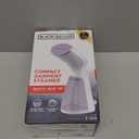 BLACK+DECKER Compact Handheld Steamer, HGS012P, 25-Second Heat Up, 1000 Watts, Removes Wrinkles from Fabrics, Clothing and Upholstery