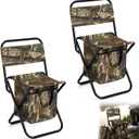 Sintuff 2-Pack Camo Folding Hunting Chairs, 23.62 x 13.78 inches