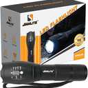 LED Flashlight High Powered 1200 Lumens Bright Zoomable Spotlight or Floodlight - 5 Modes - Brightest Ultra Light, Pocket Size, Waterproof, Tactical - Camping, Travel, Emergencies