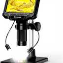 4.3" Coin Microscope 1000X for Error Coins, Digital LCD Magnifier with Anti-Glare Side Lights, 1080P USB PC View (Win/Mac), Rechargeable Scope for Numismatic Grading & Mint Marks