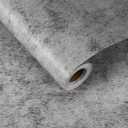 uxcell 31.5"x197" Concrete Wallpaper, Industrial Concrete Cement Contact Paper Vinyl Stained Matte Spot Textured Adhesive Wallpaper for Kitchen Countertop Cabinet Bathroom, Medium Grey