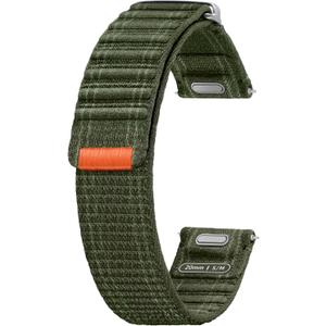 SAMSUNG Galaxy Watch 7, 6, 5, 4 Series Fabric Band, Nylon, Smartwatch Replacement Strap for Men and Women, One Click Attachment, Small/Medium, ET-SVL30SKEGUJ, Green