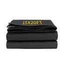 Coocure 15X20FT Reinforced PE Pond Liner, 28Mil Thickness Pond Liners for Outdoor Ponds, Hemmed Edge with Buttonholes Liners for KOI/Fish, Duck Pond and Waterscape.