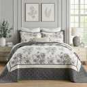 DDUOXIN Botanical Oversized King Bedspread - 120W x120L 100% Cotton Quilt