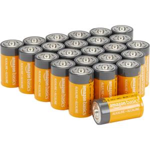 Amazon Basics 24-Pack C Cell Alkaline All-Purpose Batteries, 1.5 Volt, 5-Year Shelf Life