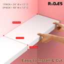 Wire Shelf Covers 24" W X 12"D,Rack Covers for Pantry Snap-On,2 Pack
White Waterproof,PVC Wire Rack Covers for Closet Shelves Liner,Tool-Free & Snap-On,Laundry Room,Kitchen Organization