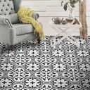 Moroccan Mosaic & Tile House CTP33-03 Casa Handmade Cement Tile, Gray/Black/White