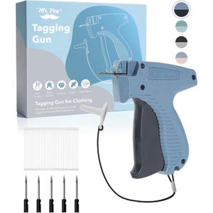 Mr. Pen- Price Tagging Gun, Hangtag Attacher with 1000 Barbs, 2" Long Barbs Fasteners and 5 Needles, Blue & Black, Retail Pricing Tag Gun for Stores Consignment Garage Yard Sale, 1 pcs+5 Needles & 1008 Barbs