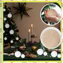 12 Pcs White Christmas Ball Ornaments Boho Decoration Farmhouse Jute Rope Hanging Balls Burlap Burlap Neutral Rustic Ornaments for Xmas Tree Wreath Garland Holiday Fireplace Decoration