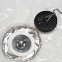 PATIKIL 150mm Sewer Cleanout Cap, Steel Mechanical Test Plug Expansion Pipe Plug Sewer Cleanout Cover Durable Sewer Pipe Plug Fit for Most Pipes Sink Pools, Black