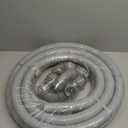 1-1/2(1.5) 25ft Liquid-Tight Conduit and Connector Kit,Flexible Non Metallic Liquid Tight Electrical Conduit Kit with 5 Straight and 3 90-Degree Connector Fittings,1-1/2in. Dia