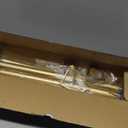 PORTRES Warm Gold Heavy Duty Curtain Rods for Windows 72 to 144 Inches Adjustable Length 1" Diameter Curtain Rod with Modern Decorative Finials for Outdoor Farmhouse Bedroom Kitchen Living Room