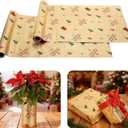 2 x Adnee 2 Roll 10 Yard Floral Foil Plant Pot Covers, Matte Texture Christmas Plant Pot Foil with Patterns, Golden Floral Pot Wrapping Paper for Christmas Home Flower Pot DIY decor