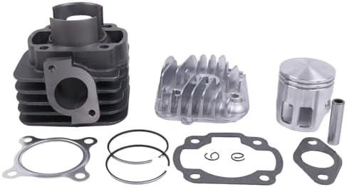 WQSING 70cc 47mm Engine Piston Cylinder Head Top End Kit Compatible with JOG/MinarelliI/Yamaha CLONE Motors