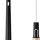 MR.SIGA Water Bottle Brush and Straw Cleaner Brush, Long Handle Bottle Cleaner Brush, 2 in 1 Bottle Cleaning Brush for Sports Bottles, Baby Bottles, Mugs, Straws (Black)