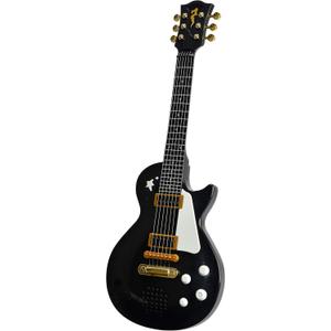 Simba Kids Electric Guitar 22 in. with Real Metal Strings, Black Rock Guitar for Kids Ages 4+