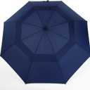 MRTLLOA Extra Large Golf Umbrella, 72 Inch Automatic Open, Oversize Double Canopy Vented Windproof Waterproof Sports Umbrellas for Rain (72 Inch, Navy Blue)