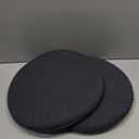 Dark Grey 15 Inch 2 Pack Round Memory Foam Chair Pad for Dining Room, Kitchen, and Office Use, Anti-Slip Round Stool Cushion, Comfortable Seat Cushion with Removable Cover