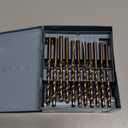 Cobalt Number Size Drill Bit Set, 60Pcs M35 High Speed Steel Jobber Length Drill Bit Kit for Hardened Metal, Stainless Steel, Cast Iron, Wood and Plastic, with Index Storage Case, #1-60