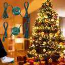 Flutesan Extension Cord 8ft with 8 Lights Modes Foot Switch for Christmas Tree Foot Switch Extension Cord Lights Raintight Plug Compatible Replacement for LED String Light Christmas Tree (2,1/2inch)
