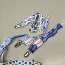 babygoal Ocean Blue Pacifier Clips, 6 Pack Binky Paci Holder Clips Leashes Fits for Most Baby Pacifiers and Binkies