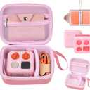 MGZNMTY Travel Storage Case and Thicken Silicone Cover Compatible with Yoto Mini Player - Kids Audio & Music Player and Card Holder for Yoto Card Hold Up to 10 Cards (Pink)
