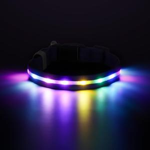 RUXAN Light Up Dog Collar,Dog Lights for Night Walking,LED Collars Waterproof,Glow Dog Collars Rechargeable,Glow in The Dark Dog Collar,Dog Collars Light for Small,Medium,Large Dogs (Small,Pink)